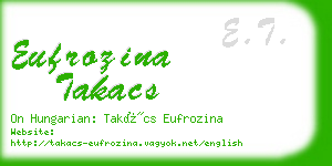 eufrozina takacs business card